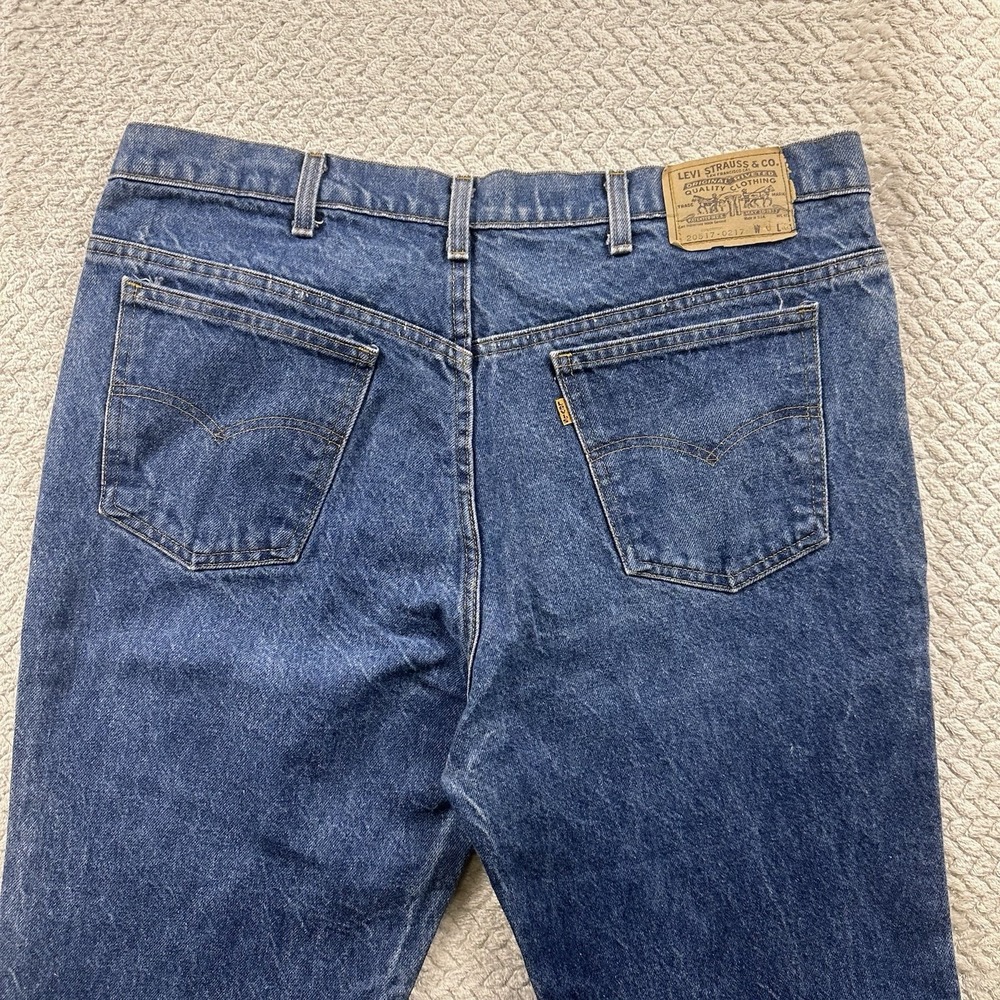 Vintage Levi's 517 Orange Tab Men's 38x30 Stone Wash Skater 80's 90's Y2K Hemmed - Picture 15 of 16